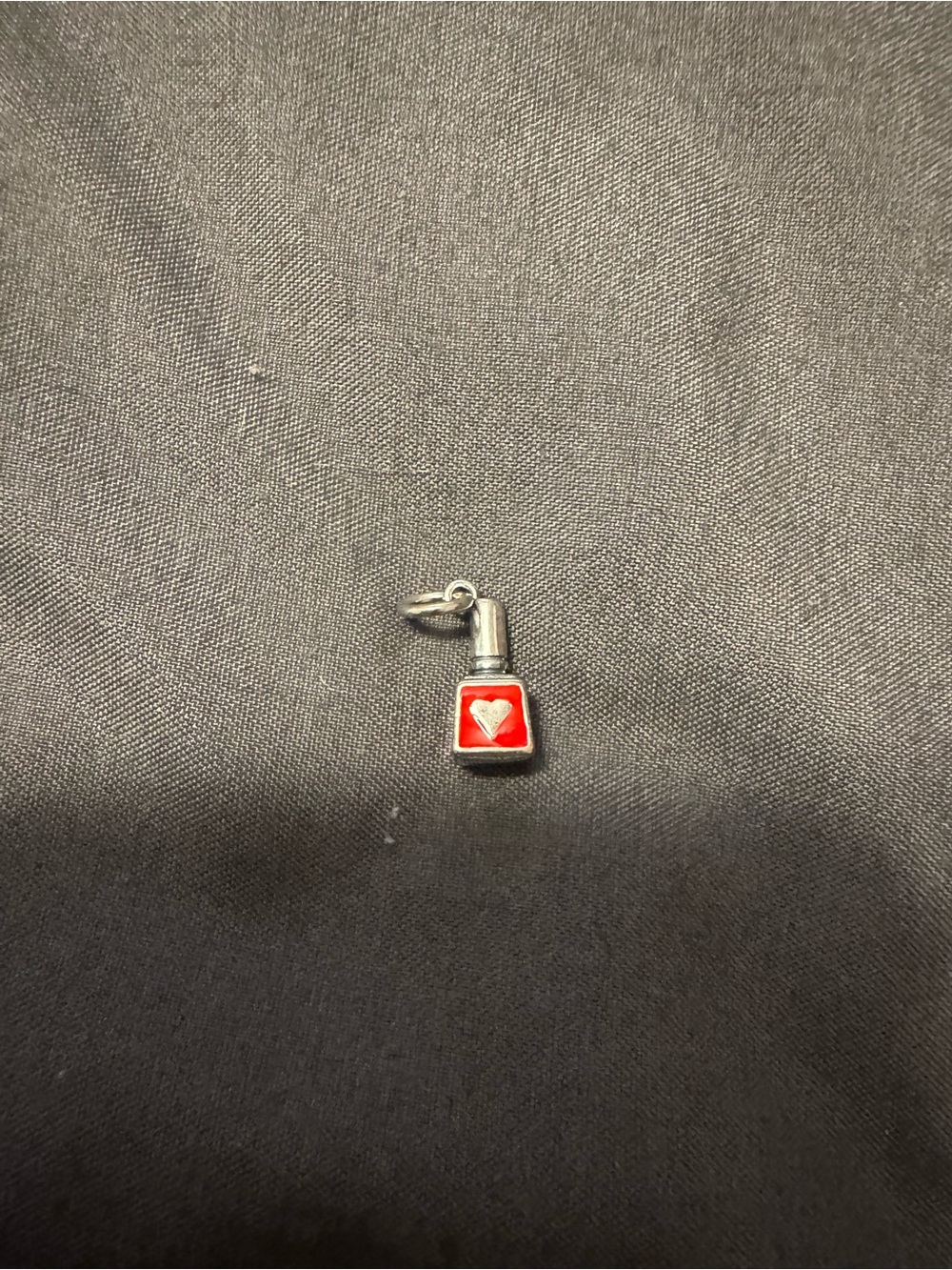 James avery enamel red nail polish charm silver